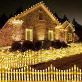Temple &amp; Webster 2.7m LED Christmas Picket Fence