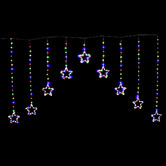 Temple &amp; Webster 242 LED Star Drop Christmas Curtain Lights
