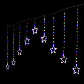 Temple &amp; Webster 242 LED Star Drop Christmas Curtain Lights