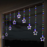 Temple &amp; Webster 242 LED Star Drop Christmas Curtain Lights