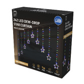 Temple &amp; Webster 242 LED Star Drop Christmas Curtain Lights
