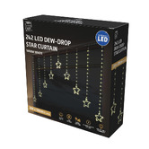 Temple &amp; Webster 242 LED Star Drop Christmas Curtain Lights