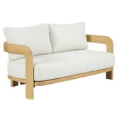 Temple &amp; Webster 4 Seater Bellara Eucalyptus Wood Outdoor Lounge Set