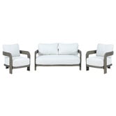 Temple &amp; Webster 4 Seater Bellara Eucalyptus Wood Outdoor Lounge Set