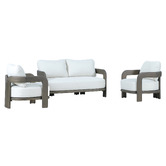 Temple &amp; Webster 4 Seater Bellara Eucalyptus Wood Outdoor Lounge Set