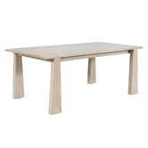 Temple &amp; Webster Crescent Eucalyptus Wood Outdoor Dining Table