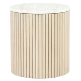 Temple &amp; Webster Como Eucalyptus Wood Outdoor Side Table