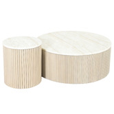 Temple &amp; Webster Como Eucalyptus Wood Outdoor Coffee Table