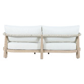Temple &amp; Webster 6 Seater Crescent Eucalyptus Wood Outdoor Lounge Set