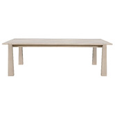 Temple &amp; Webster Crescent Eucalyptus Wood Outdoor Dining Table