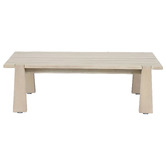 Temple &amp; Webster Crescent Eucalyptus Wood Outdoor Coffee Table