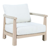 Temple &amp; Webster 6 Seater Crescent Eucalyptus Wood Outdoor Lounge Set