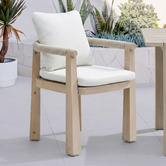 Temple &amp; Webster Crescent Eucalyptus Wood Outdoor Dining Chair