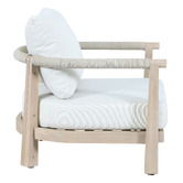Temple &amp; Webster 6 Seater Crescent Eucalyptus Wood Outdoor Lounge Set