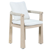 Temple &amp; Webster Crescent Eucalyptus Wood Outdoor Dining Chair