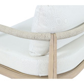 Temple &amp; Webster 6 Seater Crescent Eucalyptus Wood Outdoor Lounge Set