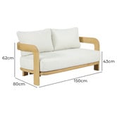Temple &amp; Webster 4 Seater Bellara Eucalyptus Wood Outdoor Lounge Set