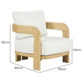 Temple &amp; Webster 4 Seater Bellara Eucalyptus Wood Outdoor Lounge Set
