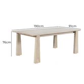 Temple &amp; Webster Crescent Eucalyptus Wood Outdoor Dining Table
