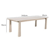Temple &amp; Webster Crescent Eucalyptus Wood Outdoor Dining Table