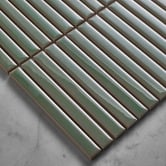 Temple &amp; Webster Reid Gloss Green Kit Kat Porcelain Mosaic Tile