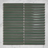 Temple &amp; Webster Reid Gloss Green Kit Kat Porcelain Mosaic Tile