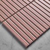 Temple &amp; Webster Reid Gloss Blush Kit Kat Porcelain Mosaic Tile