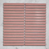 Temple &amp; Webster Reid Gloss Blush Kit Kat Porcelain Mosaic Tile