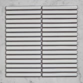 Temple &amp; Webster Reid Gloss White Kit Kat Porcelain Mosaic Tile