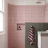 Temple &amp; Webster Reid Gloss Blush Kit Kat Porcelain Mosaic Tile