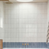 Temple &amp; Webster Reid Gloss White Kit Kat Porcelain Mosaic Tile