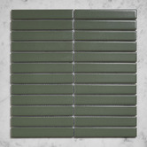 Temple &amp; Webster Scout Matte Green Kit Kat Porcelain Mosaic Tile