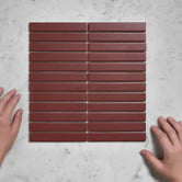 Temple &amp; Webster Scout Matte Terra Kit Kat Porcelain Mosaic Tile
