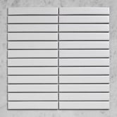 Temple &amp; Webster Scout Matte White Kit Kat Porcelain Mosaic Tile