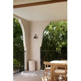 Temple &amp; Webster Lennox Travertine-Look Outdoor Side Table
