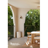 Temple &amp; Webster Lennox Travertine-Look Outdoor Side Table