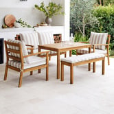 Temple &amp; Webster 6 Seater Almora Outdoor Lounge Dining Set