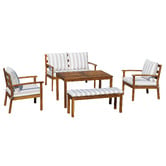 Temple &amp; Webster 6 Seater Almora Outdoor Lounge Dining Set