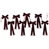 Temple &amp; Webster Long Velvet Bow Christmas Garland