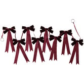 Temple &amp; Webster Long Velvet Bow Christmas Garland