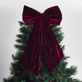 Temple &amp; Webster Oversized Velvet Bow Christmas Tree Topper