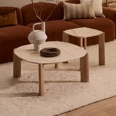 Temple &amp; Webster Marilyn Square Marble Coffee Table
