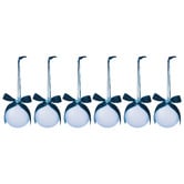 Temple &amp; Webster Set of 6 Velvet Bow Glass Baubles