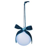 Temple &amp; Webster Set of 6 Velvet Bow Glass Baubles