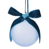 Temple &amp; Webster Set of 6 Velvet Bow Glass Baubles