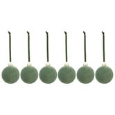 Temple &amp; Webster Flocked Glass Christmas Baubles