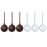 Temple &amp; Webster Set of 6 Frosted Ombre Glass Baubles