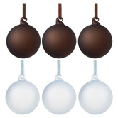 Temple &amp; Webster Set of 6 Frosted Ombre Glass Baubles