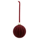 Temple &amp; Webster Set of 6 Velvet Flocked Glass Baubles