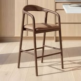 Temple &amp; Webster 67cm Jasper Solid Oak Wood Bar Stool
